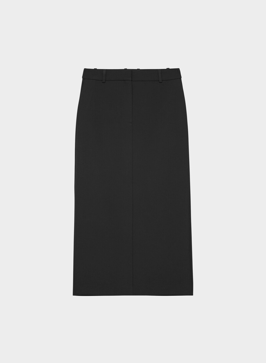 chisel maxi skirt - ressential black