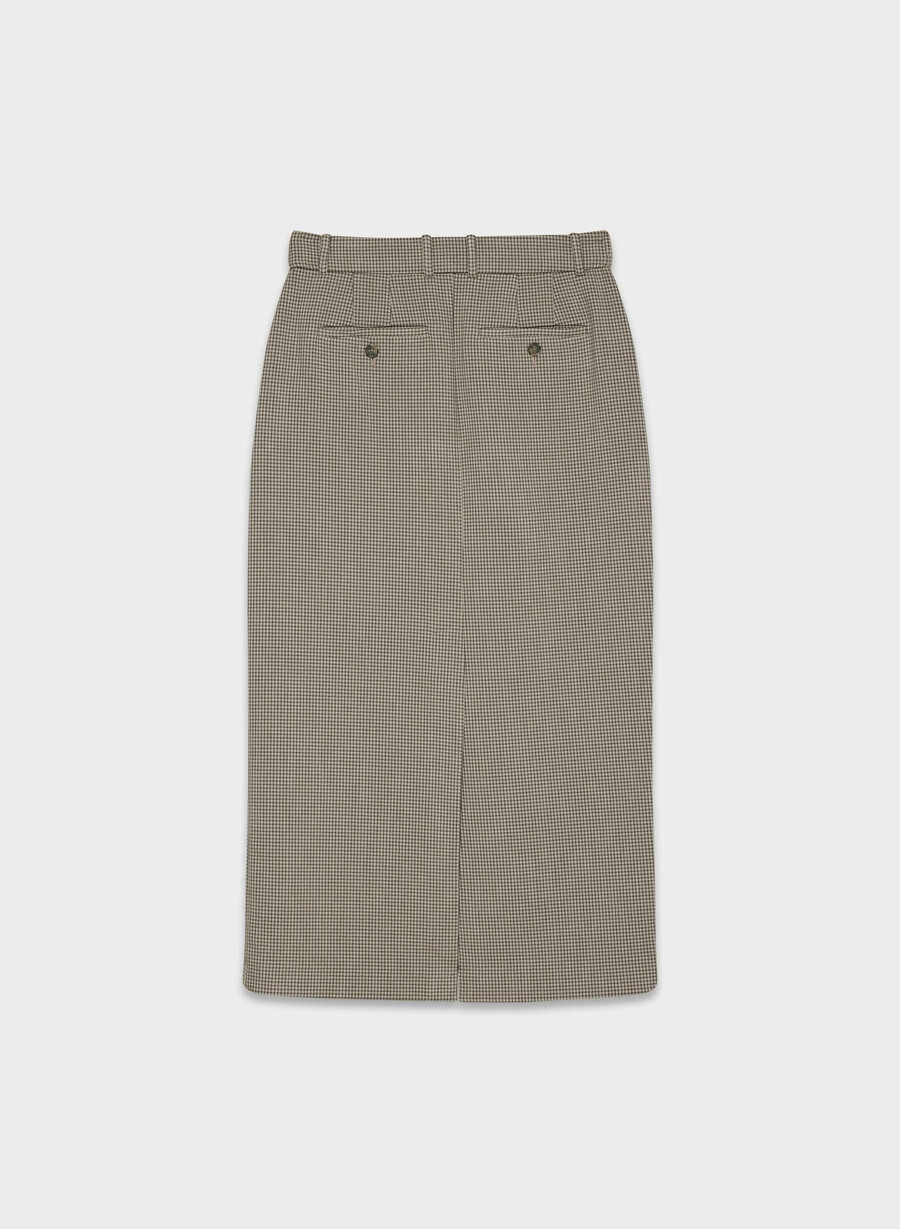 chisel maxi skirt - ressential har check mc br m b