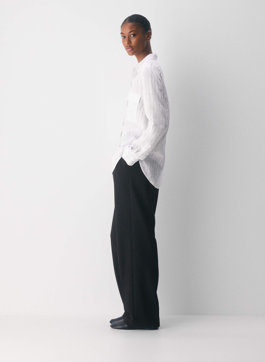 utility linen shirt hndsn strp wtadmira