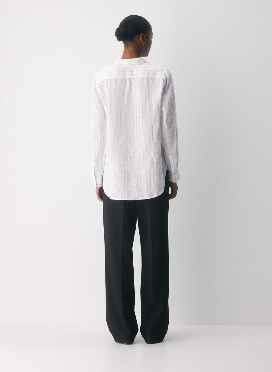utility linen shirt hndsn strp wtadmira