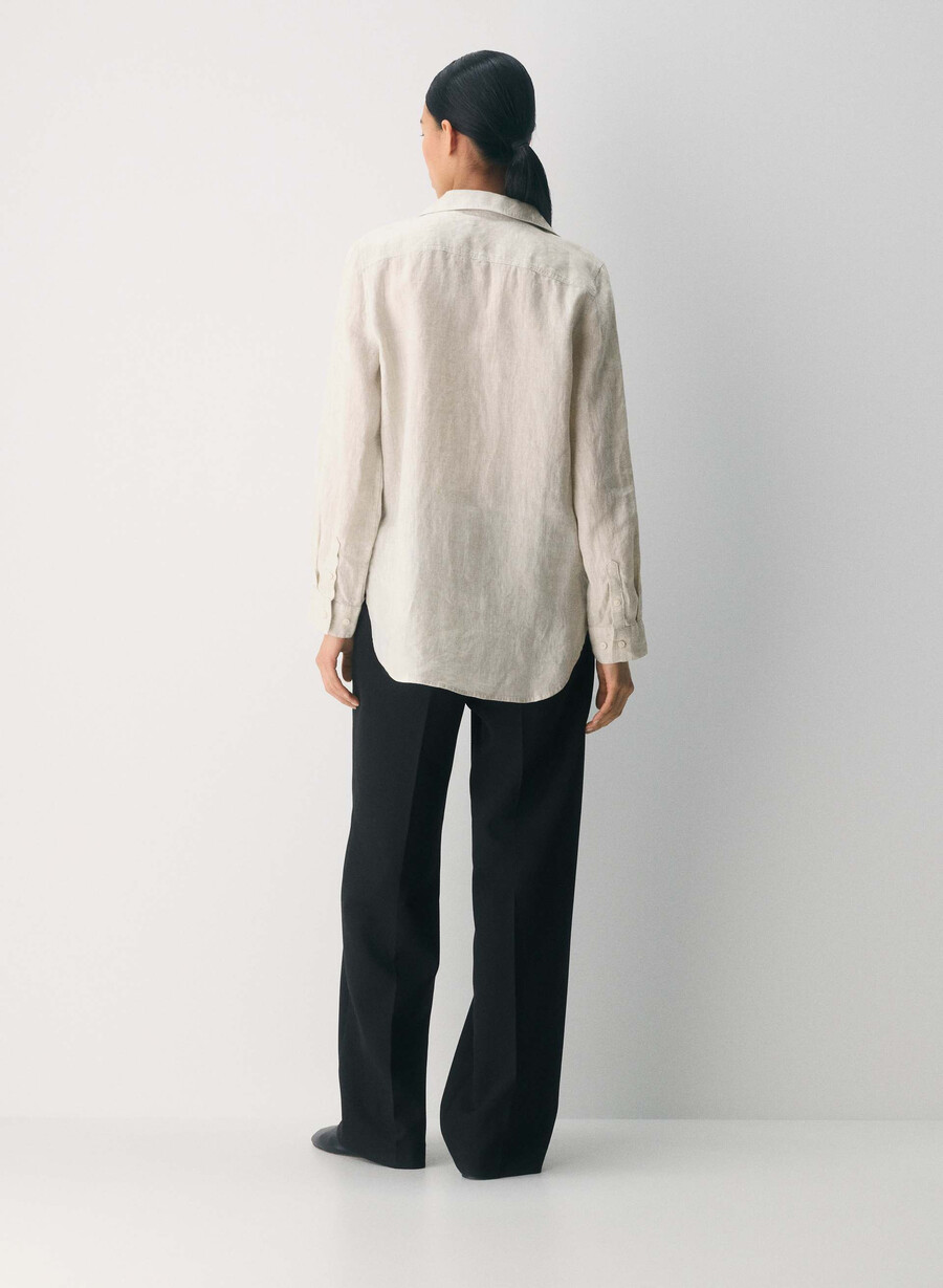 utility linen shirt undyed ecru