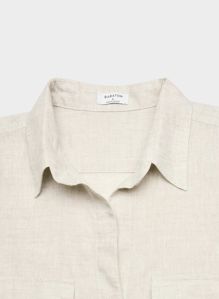 utility linen shirt undyed ecru