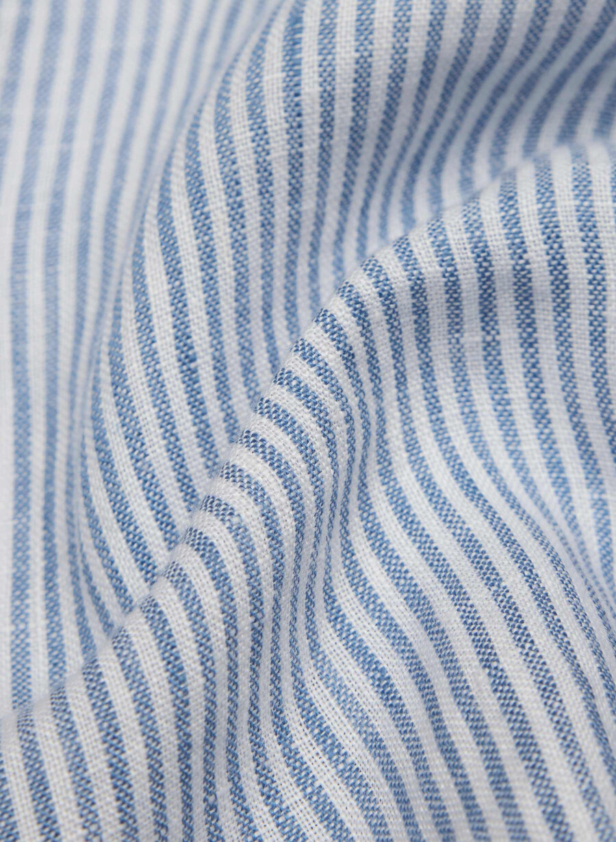 utility linen shirt wlson strp fr blb w