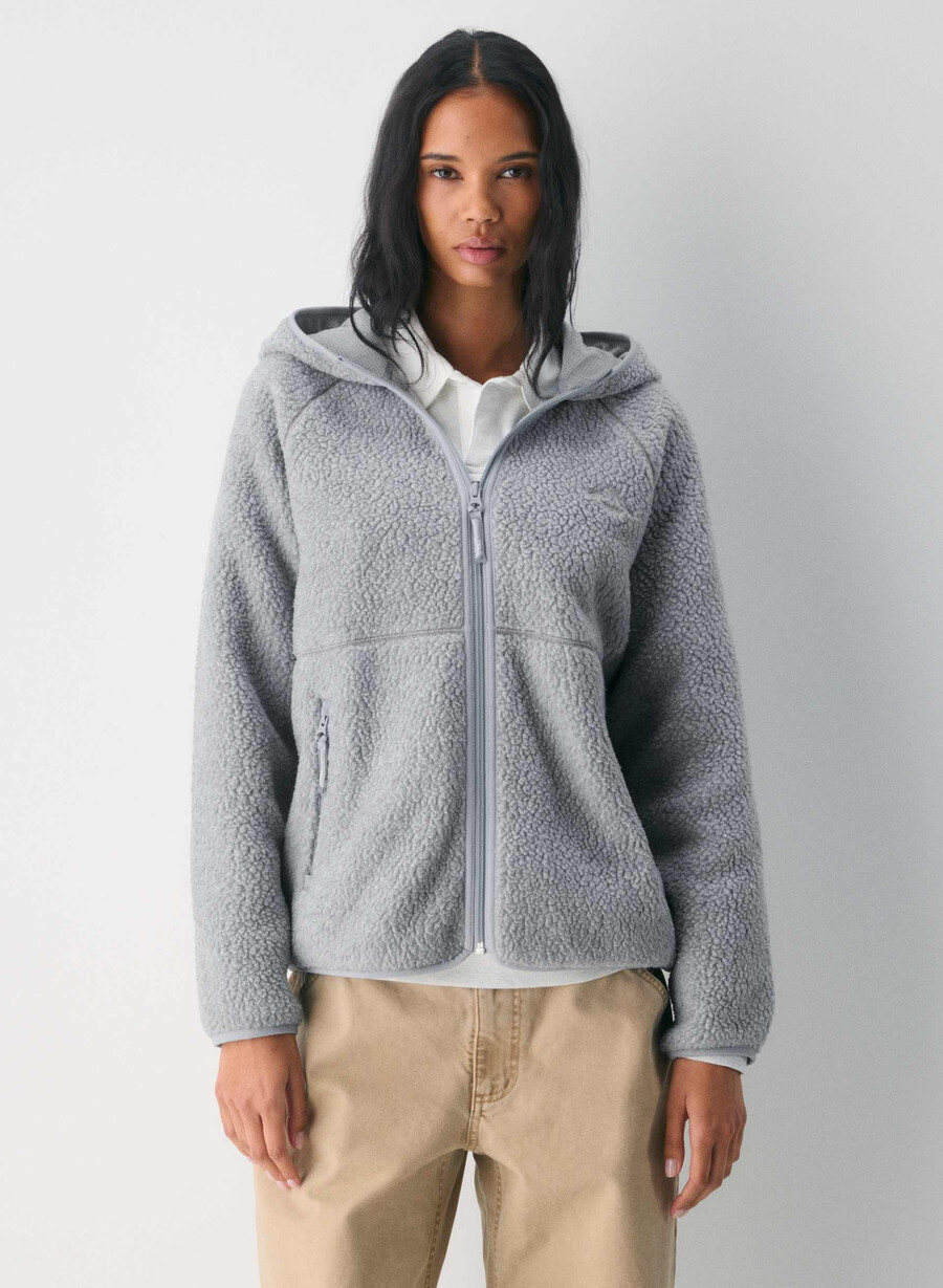 polartec thermal pro raglan zip hoodie heather athletic gre
