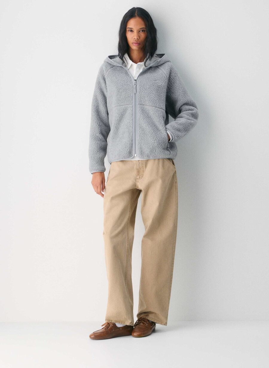 polartec thermal pro raglan zip hoodie heather athletic gre