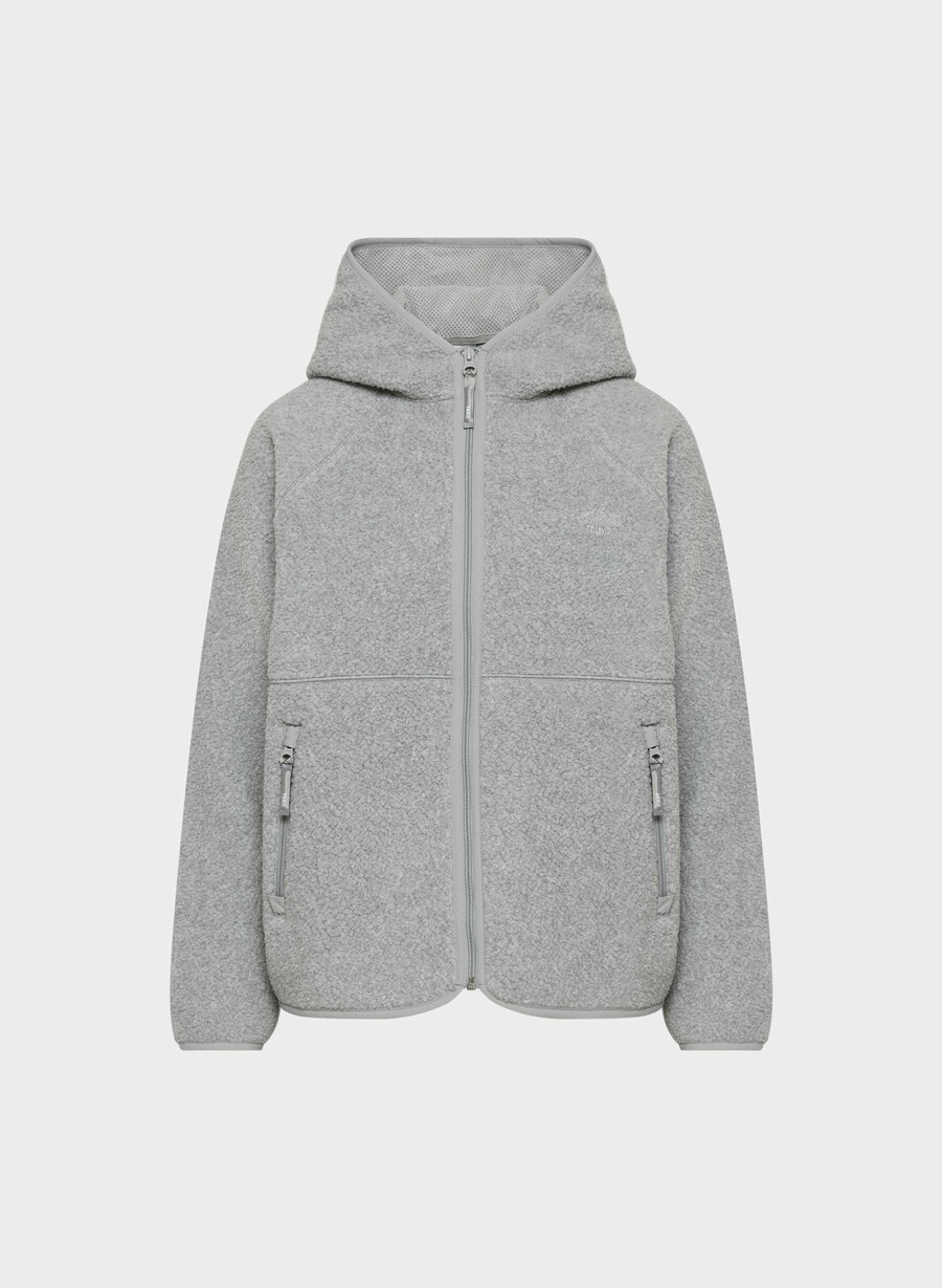 polartec thermal pro raglan zip hoodie heather athletic gre