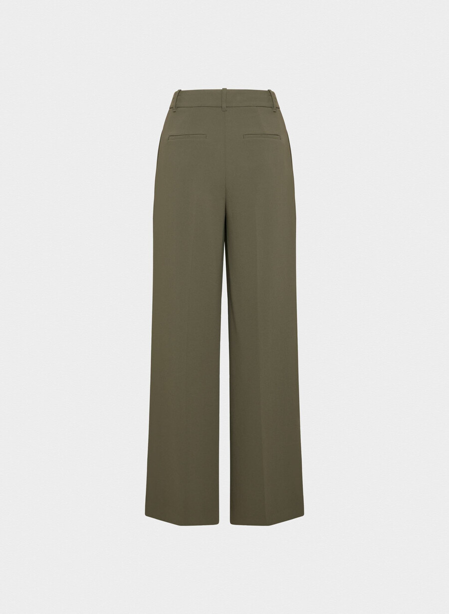 the effortless pant wider - crepette dark olive