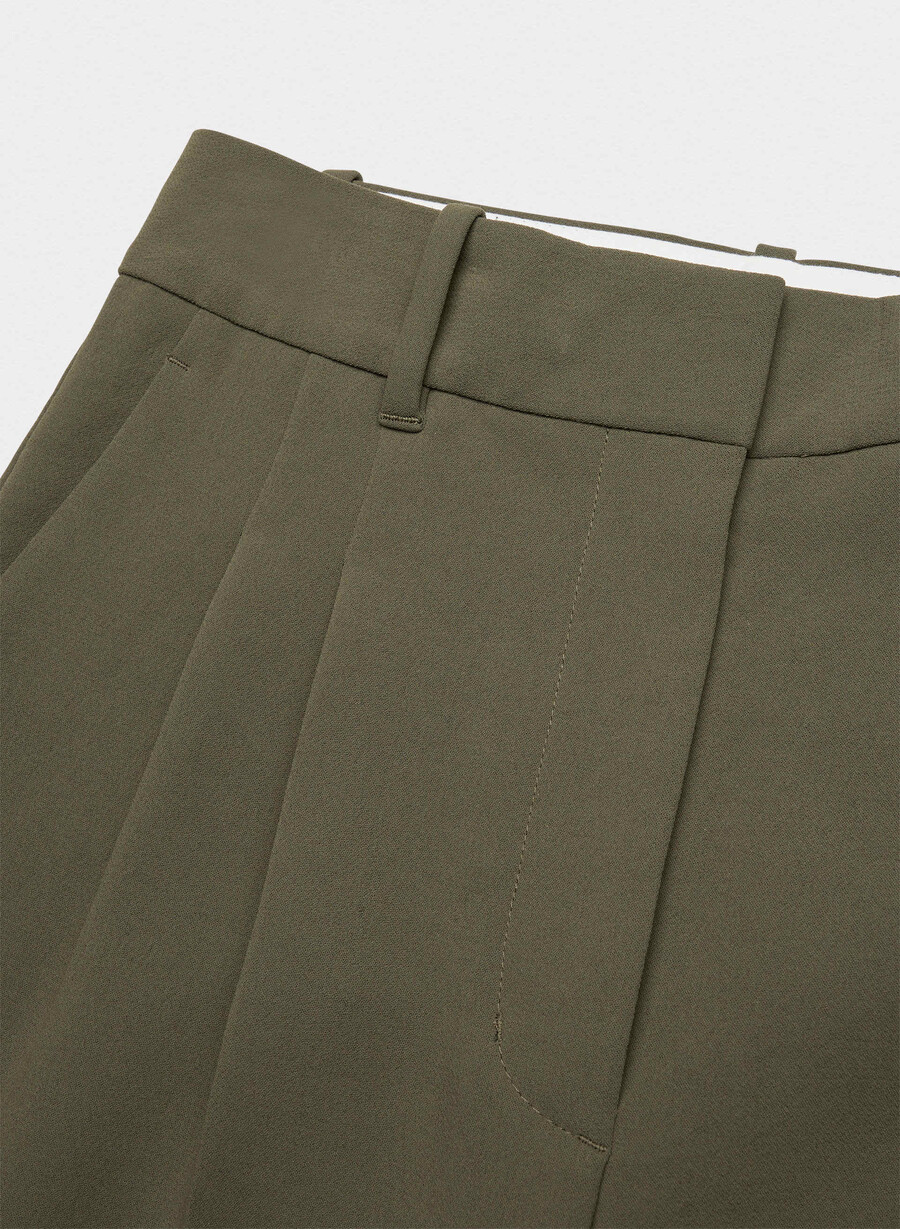 the effortless pant wider - crepette dark olive