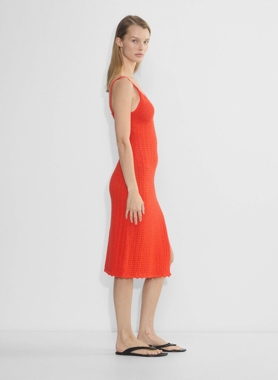 evie midi dress poppy red