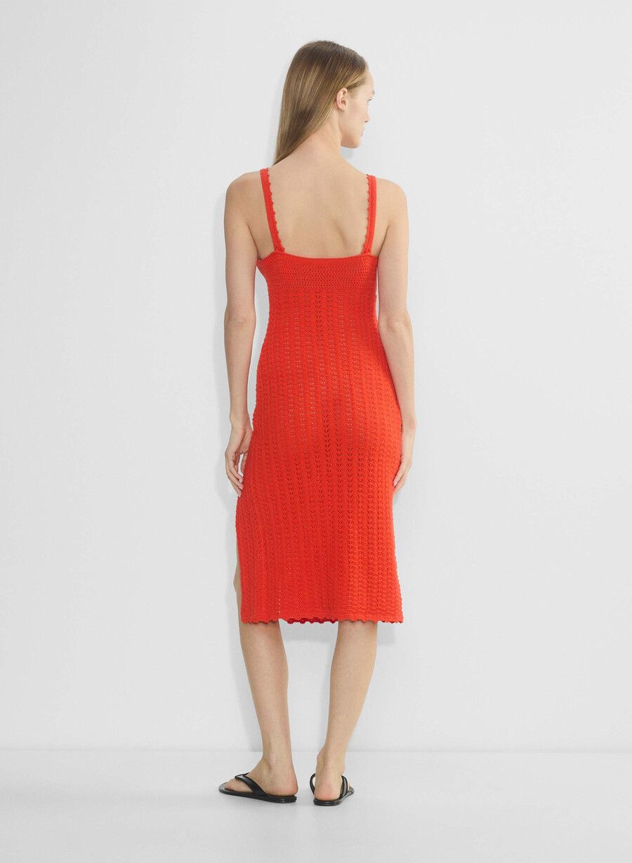 evie midi dress poppy red