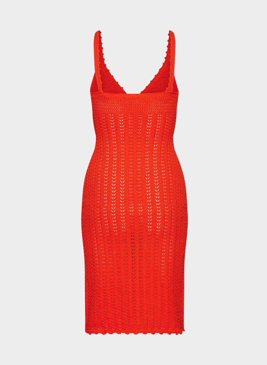 evie midi dress poppy red