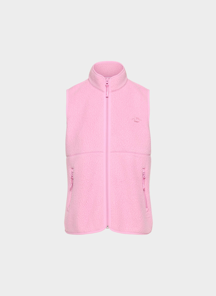 polartec thermal pro mockneck vest morganite pink