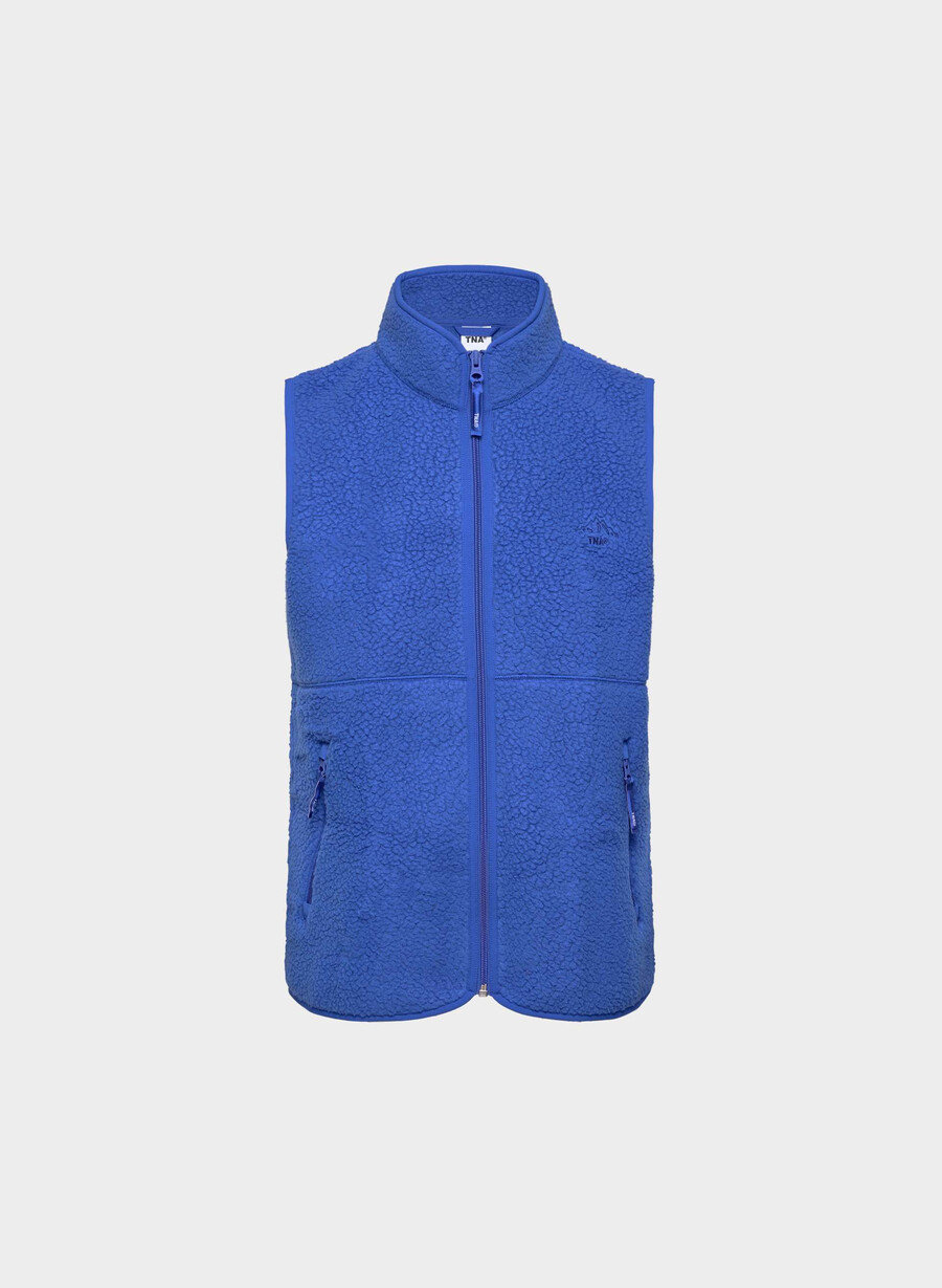 polartec thermal pro mockneck vest jazz blue