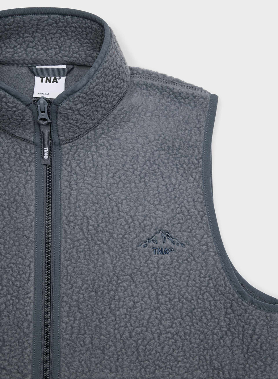 polartec thermal pro mockneck vest vintage navy