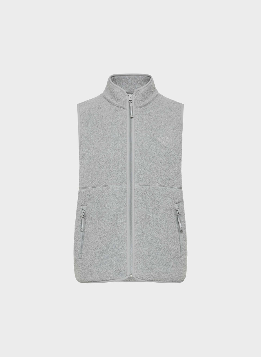 polartec thermal pro mockneck vest heather athletic gre