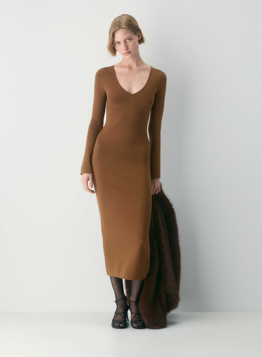 moore dress chocolatier brown