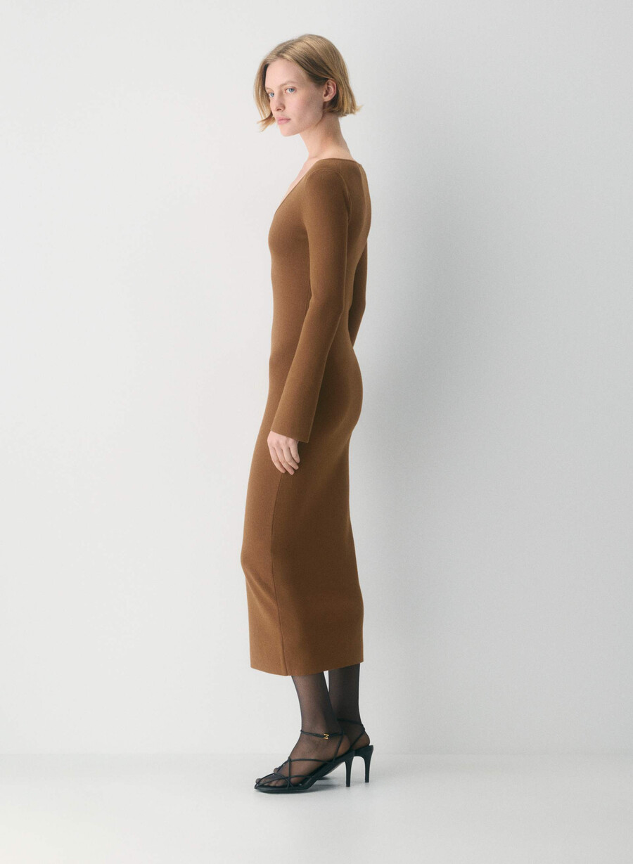 moore dress chocolatier brown