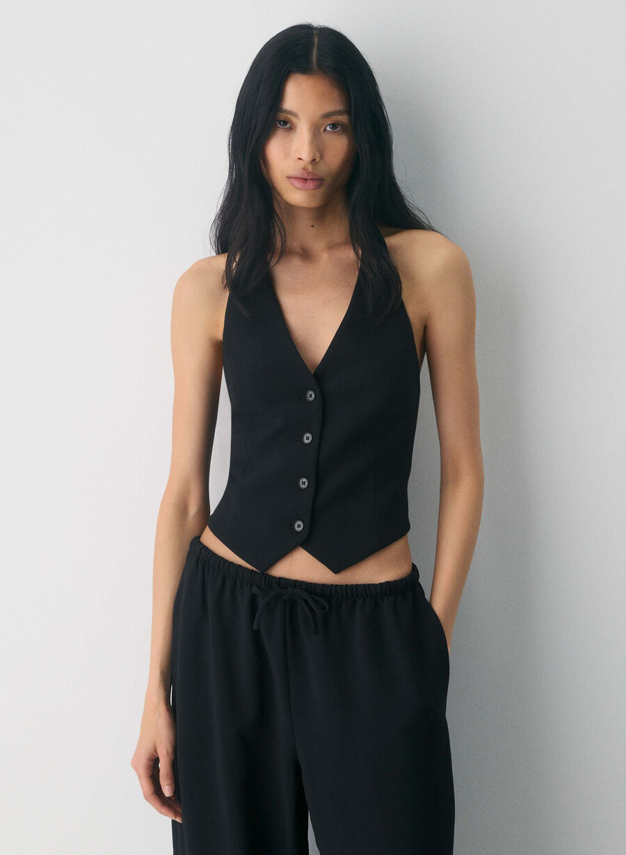 vito vest - crepette black