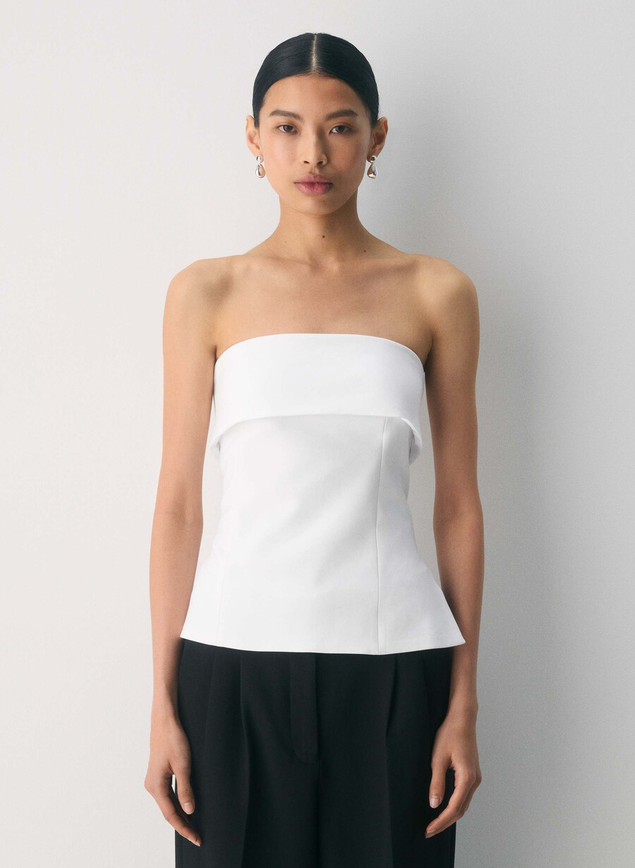 element tube top - ressential white
