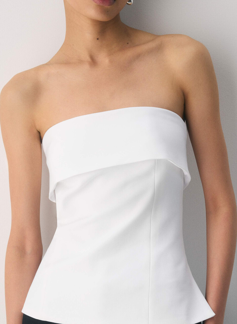 element tube top - ressential white
