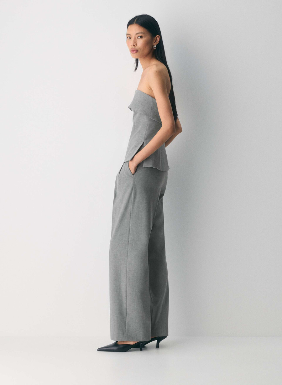 element tube top - ressential heather dark grey