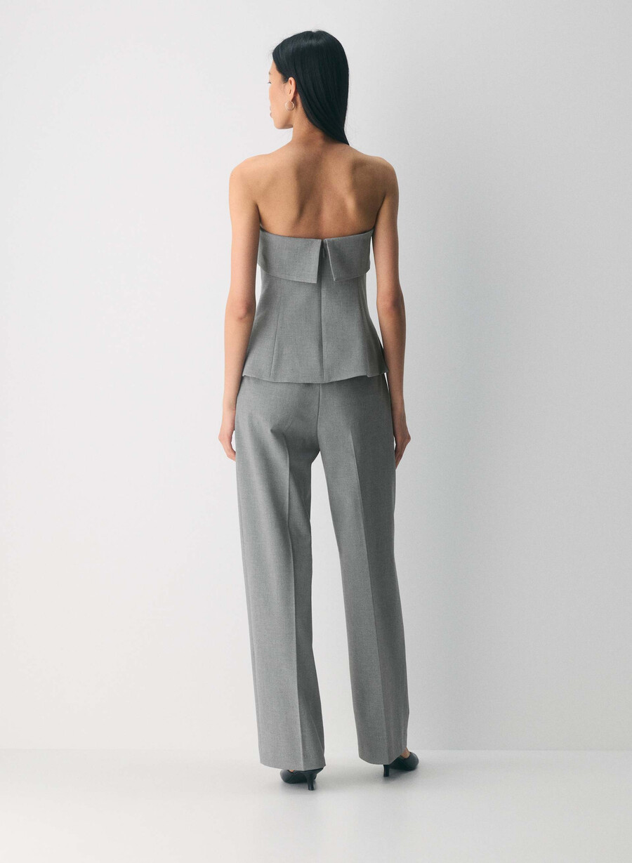 element tube top - ressential heather dark grey