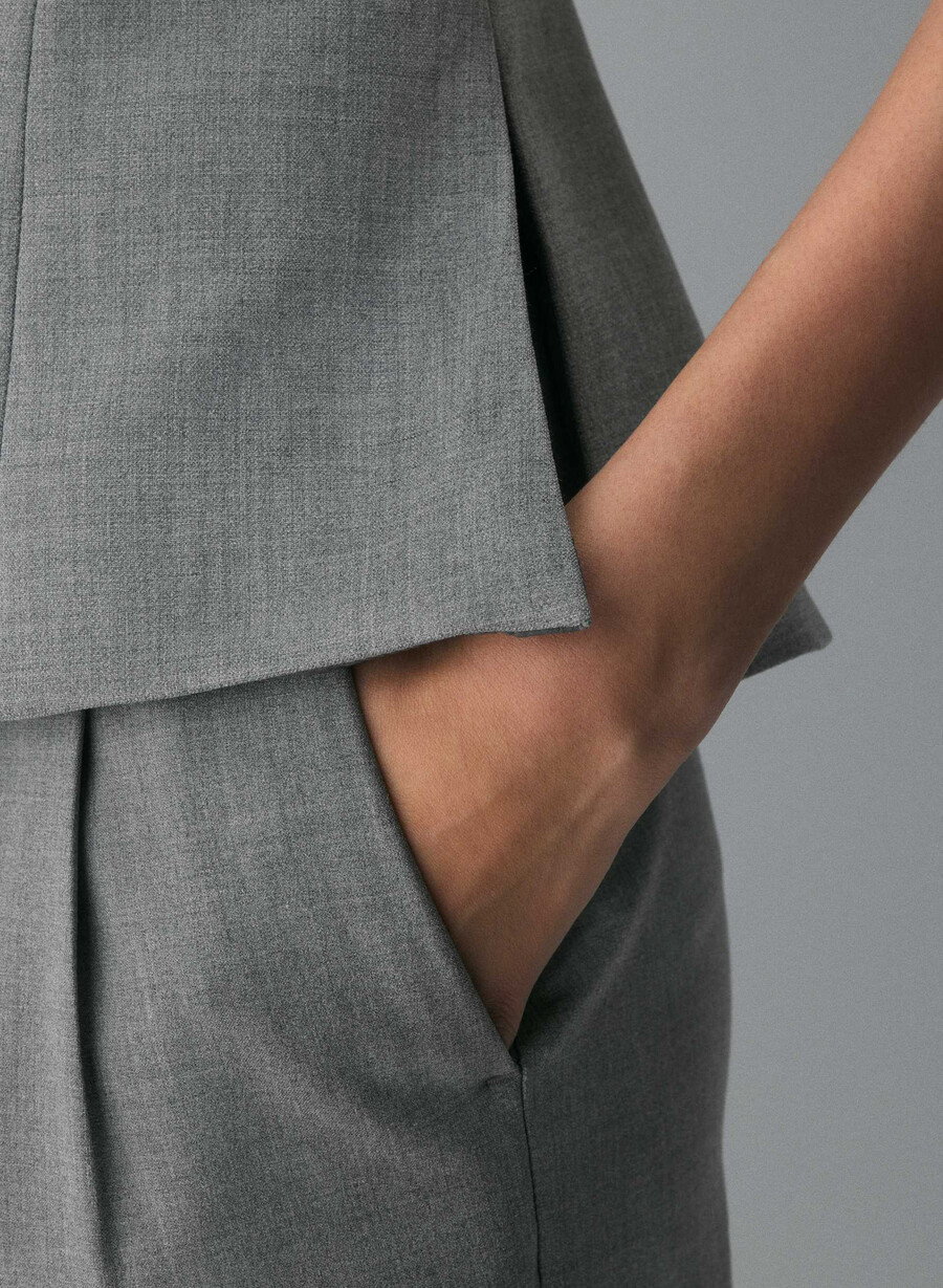 element tube top - ressential heather dark grey