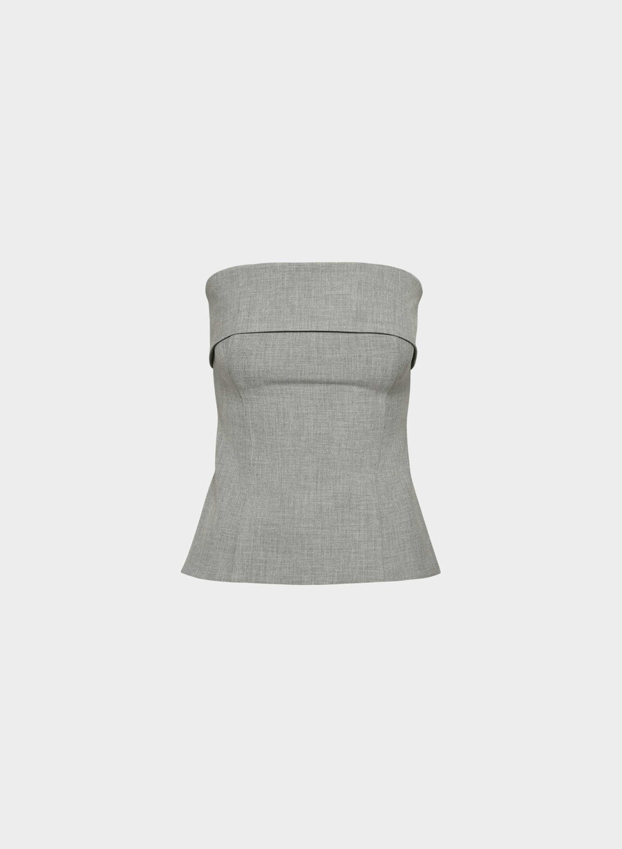 element tube top - ressential heather dark grey