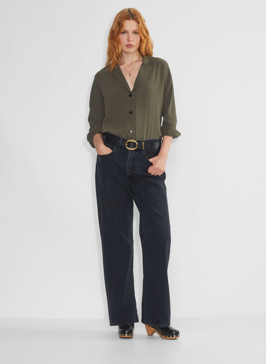freeform shirt - crepette dark olive