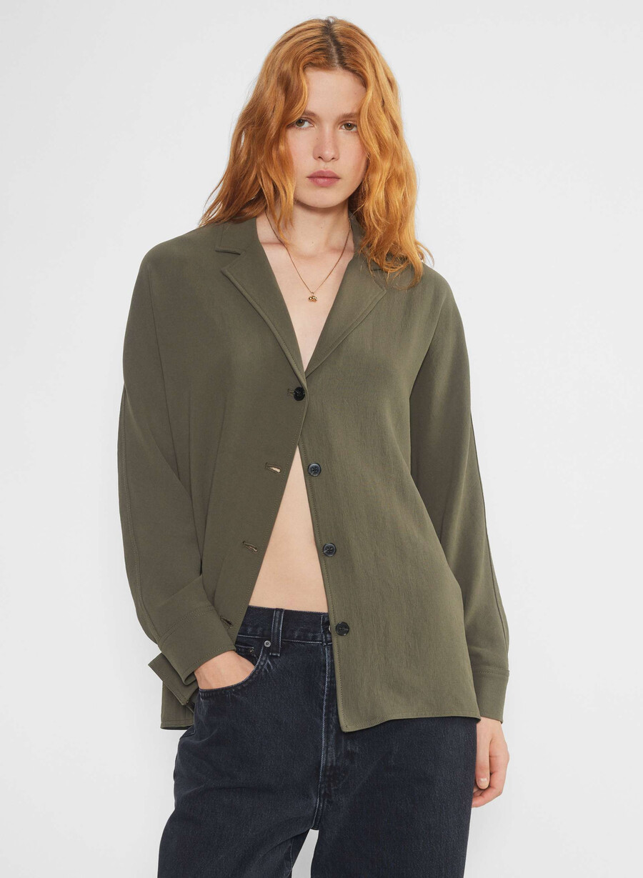 freeform shirt - crepette dark olive
