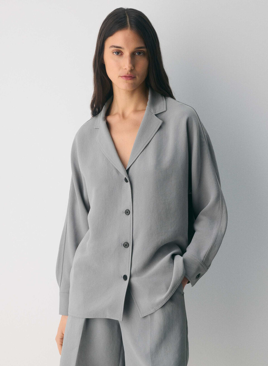 freeform shirt - crepette riverstone grey