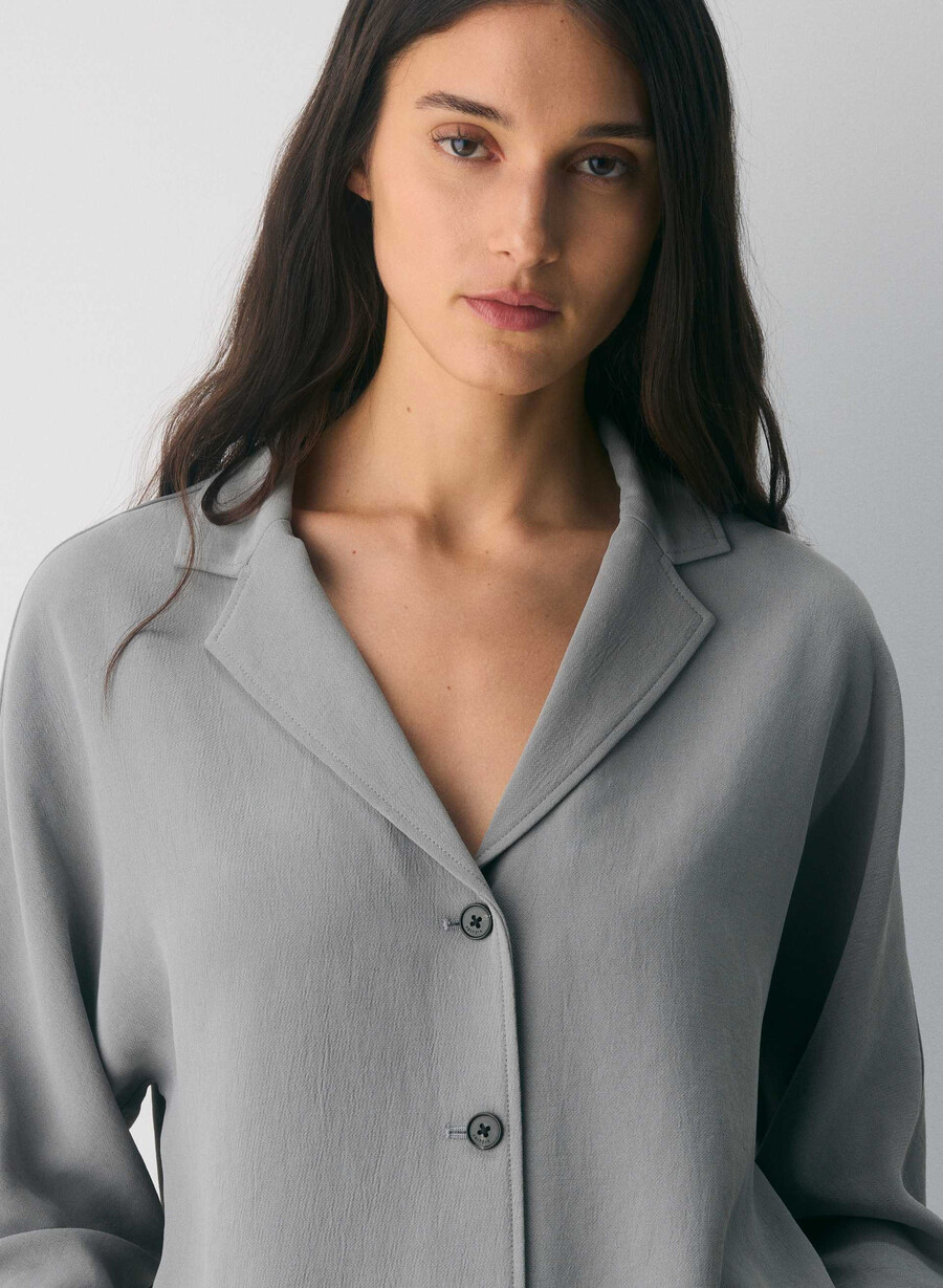 freeform shirt - crepette riverstone grey