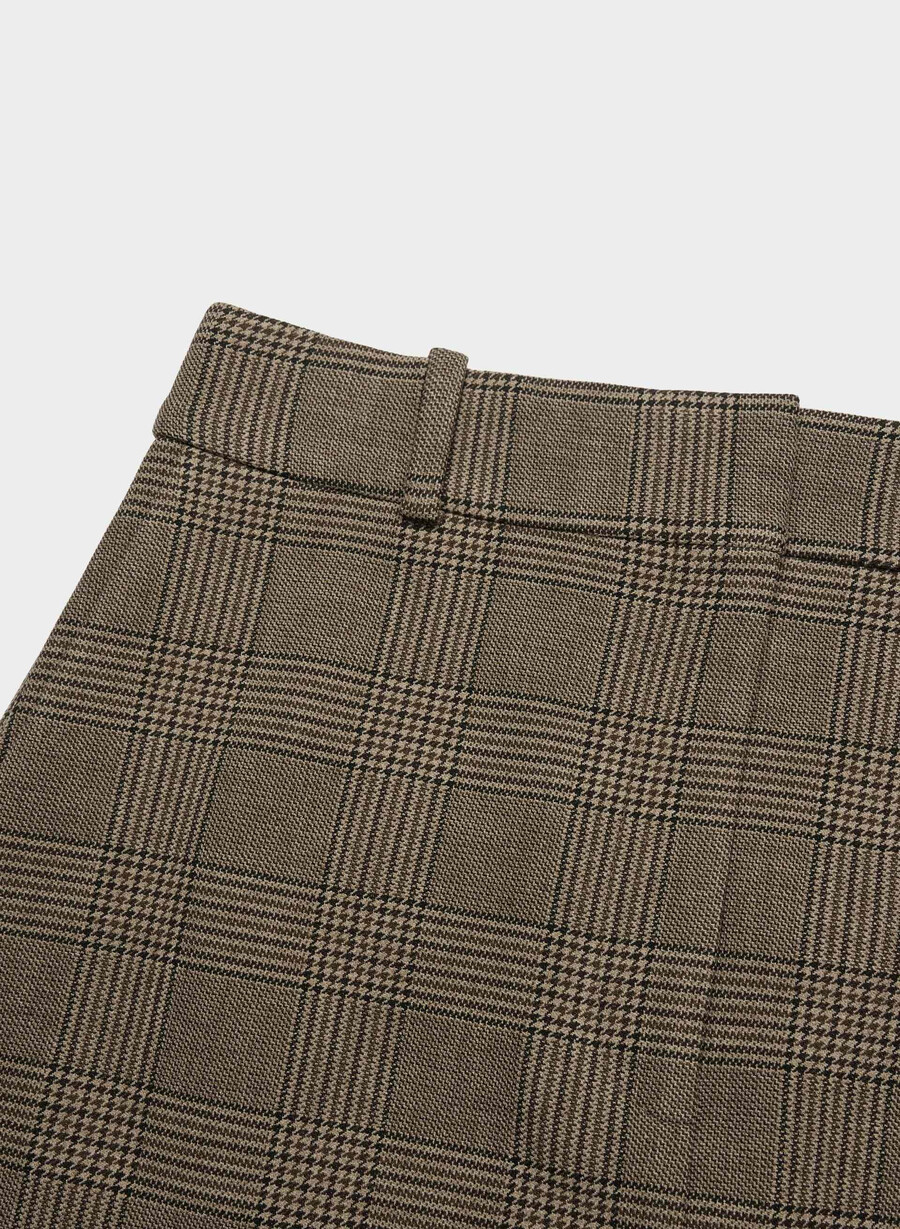 chisel skirt - ressential tyson chk browntaup