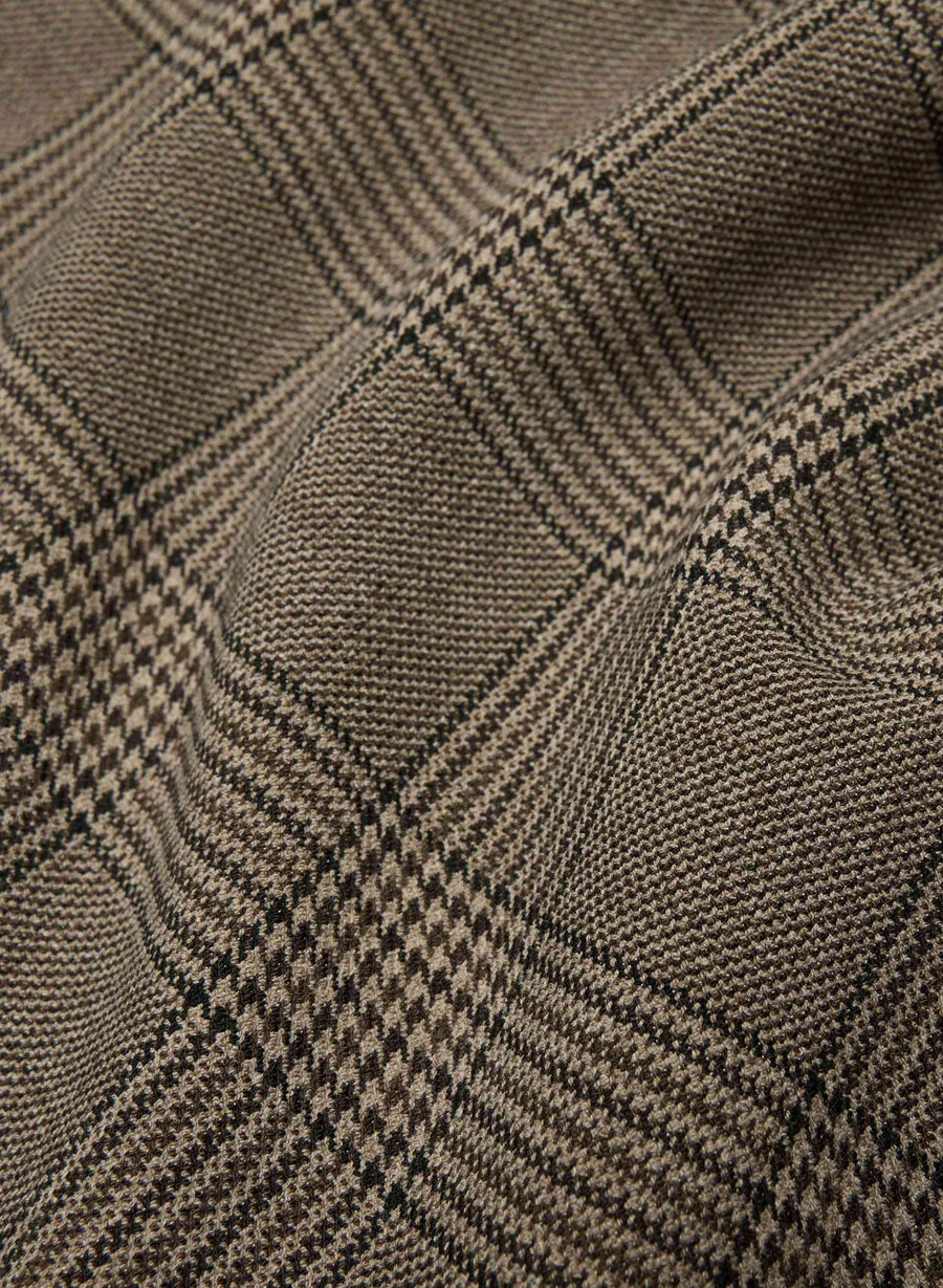 chisel skirt - ressential tyson chk browntaup