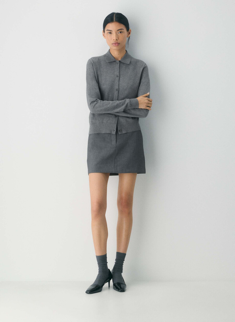 chisel skirt - ressential heather charcoal