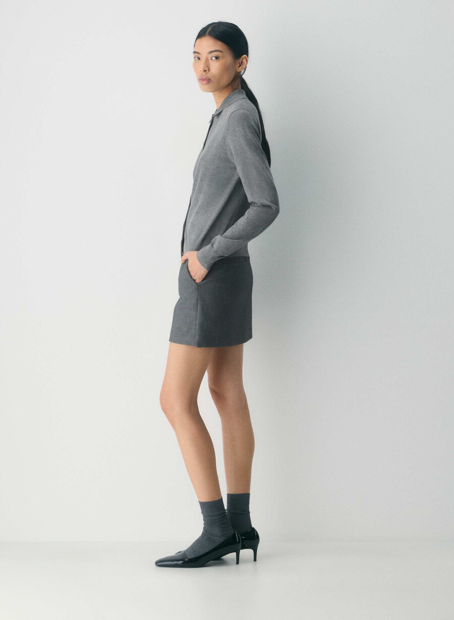 chisel skirt - ressential heather charcoal