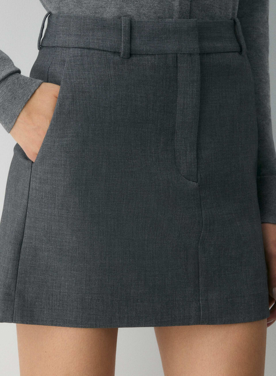chisel skirt - ressential heather charcoal
