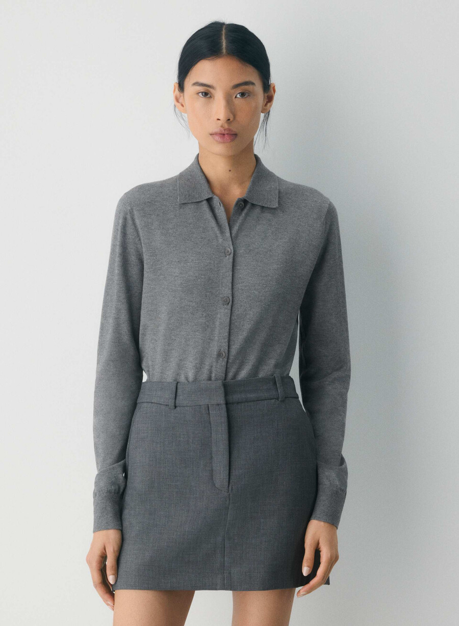 chisel skirt - ressential heather charcoal