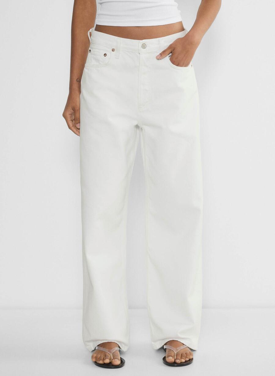 agolde low-slung baggy jean milkshake