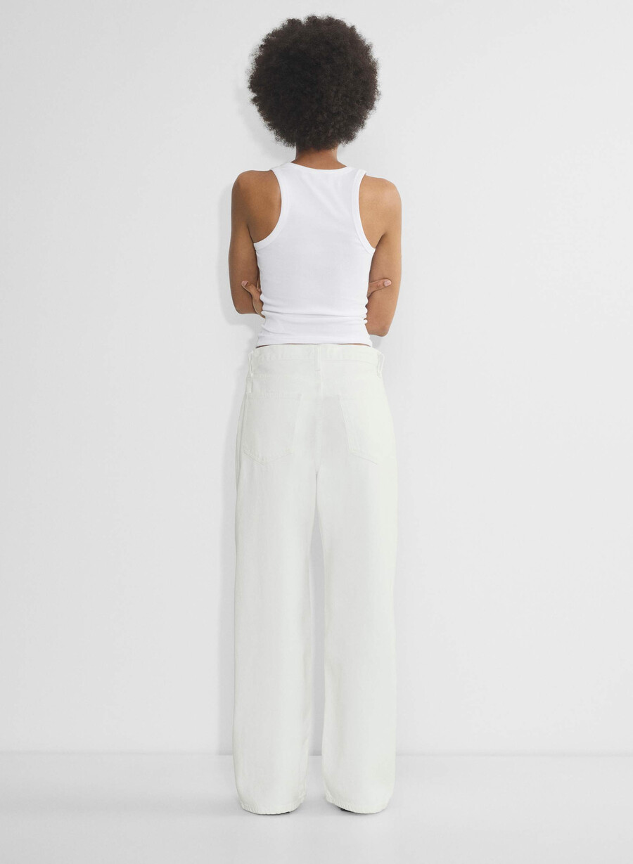 agolde low-slung baggy jean milkshake