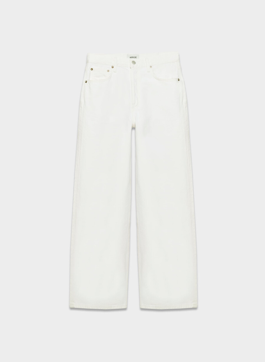 agolde low-slung baggy jean milkshake