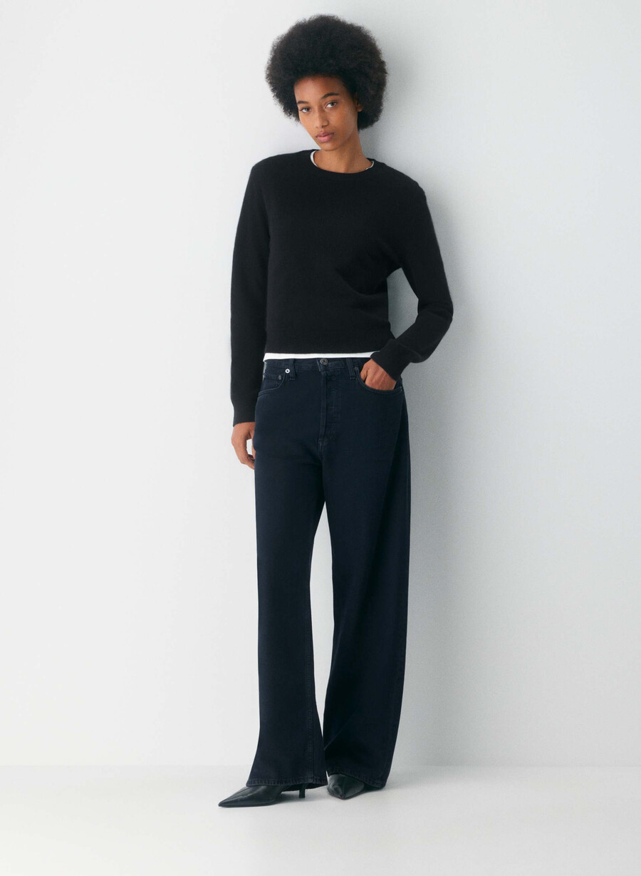 agolde low-slung baggy jean crushed