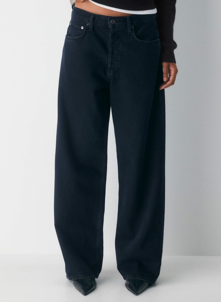 agolde low-slung baggy jean crushed