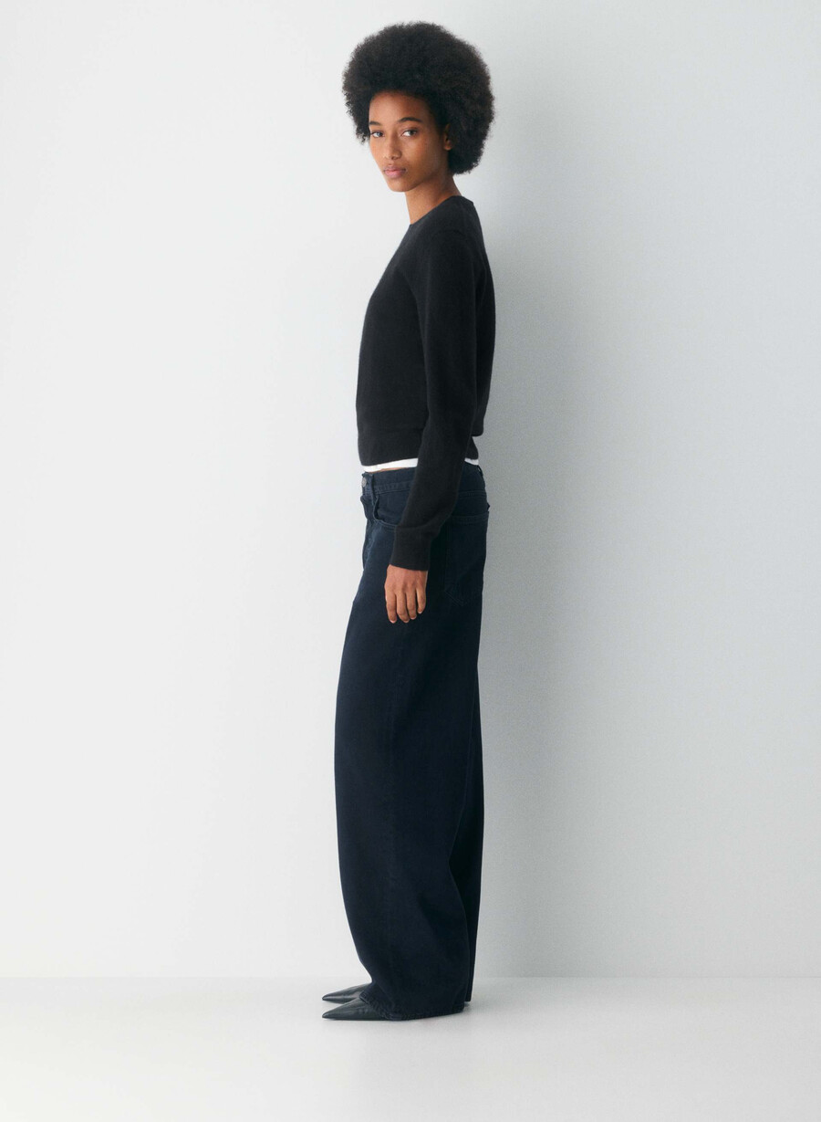 agolde low-slung baggy jean crushed