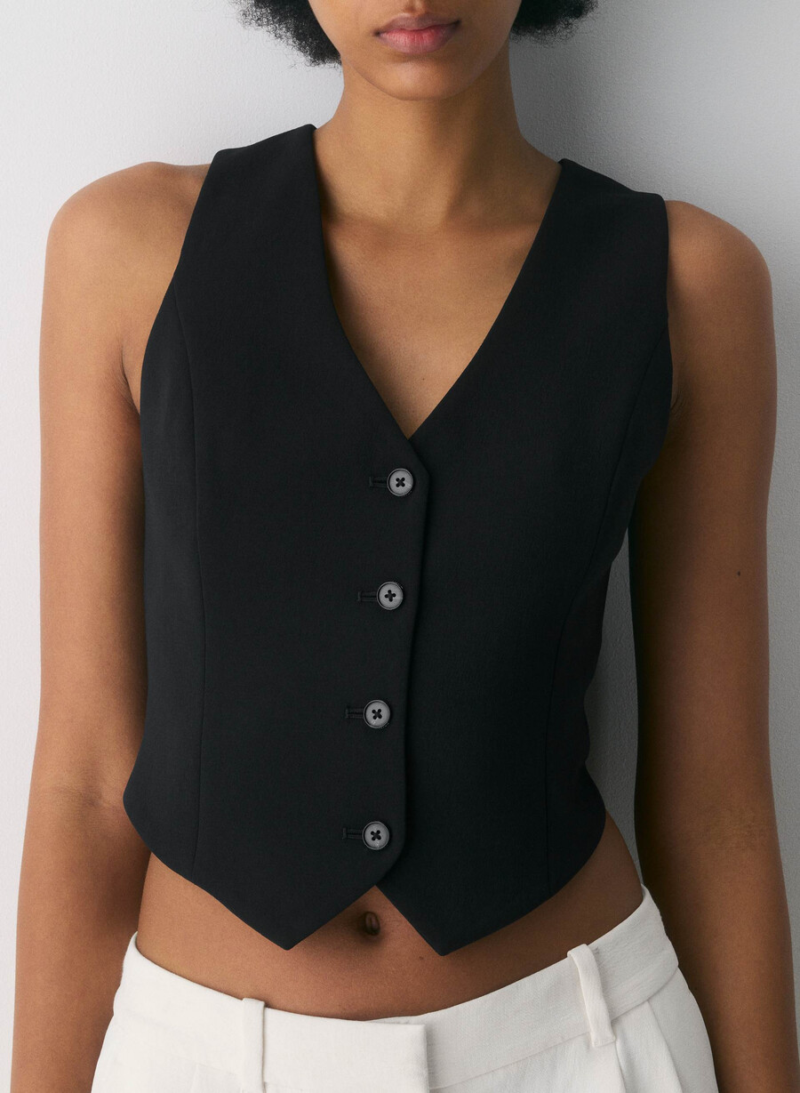 pacino vest - crepette black