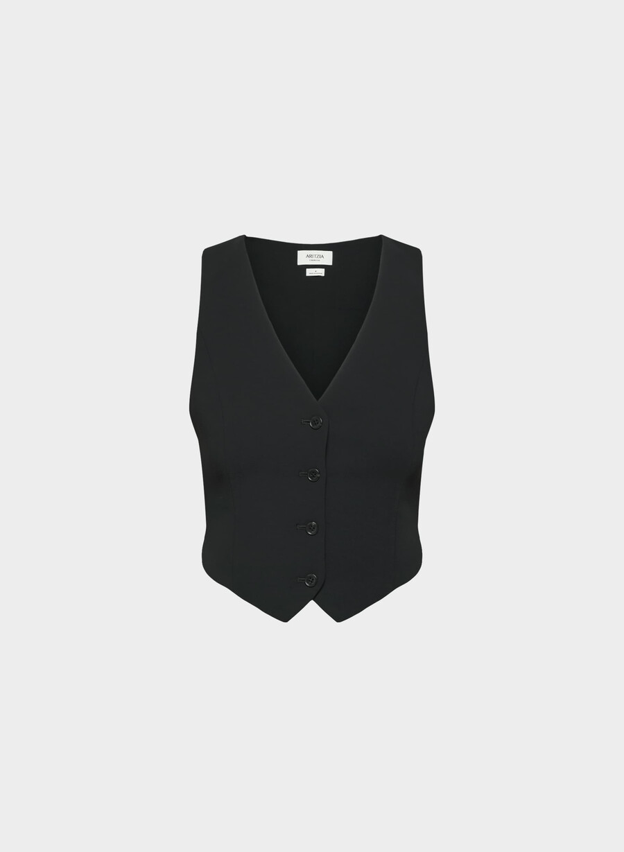 pacino vest - crepette black