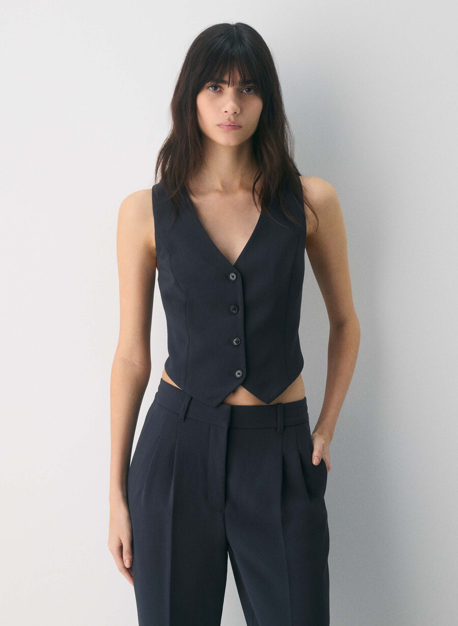 pacino vest - crepette dark night navy