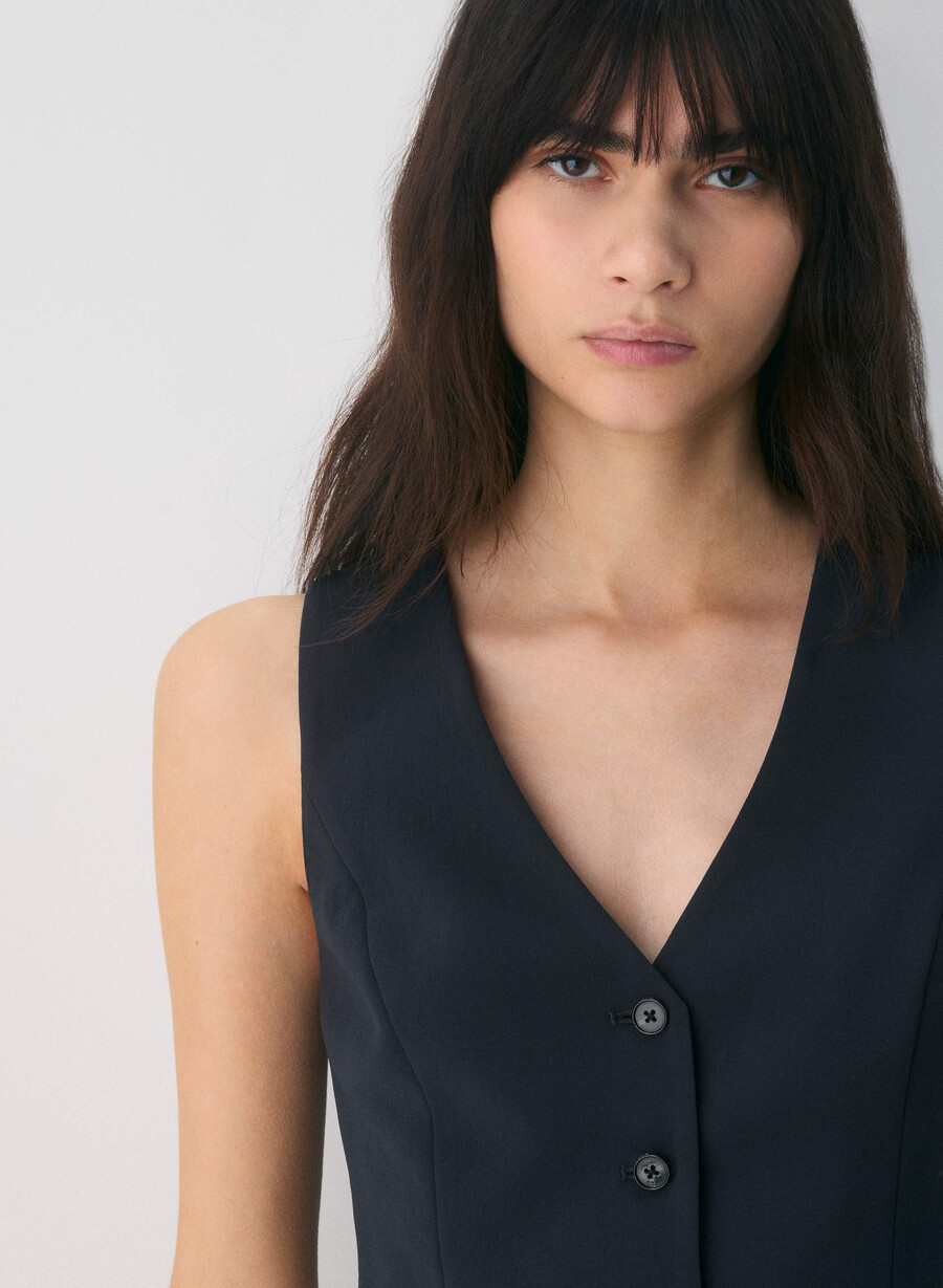 pacino vest - crepette dark night navy