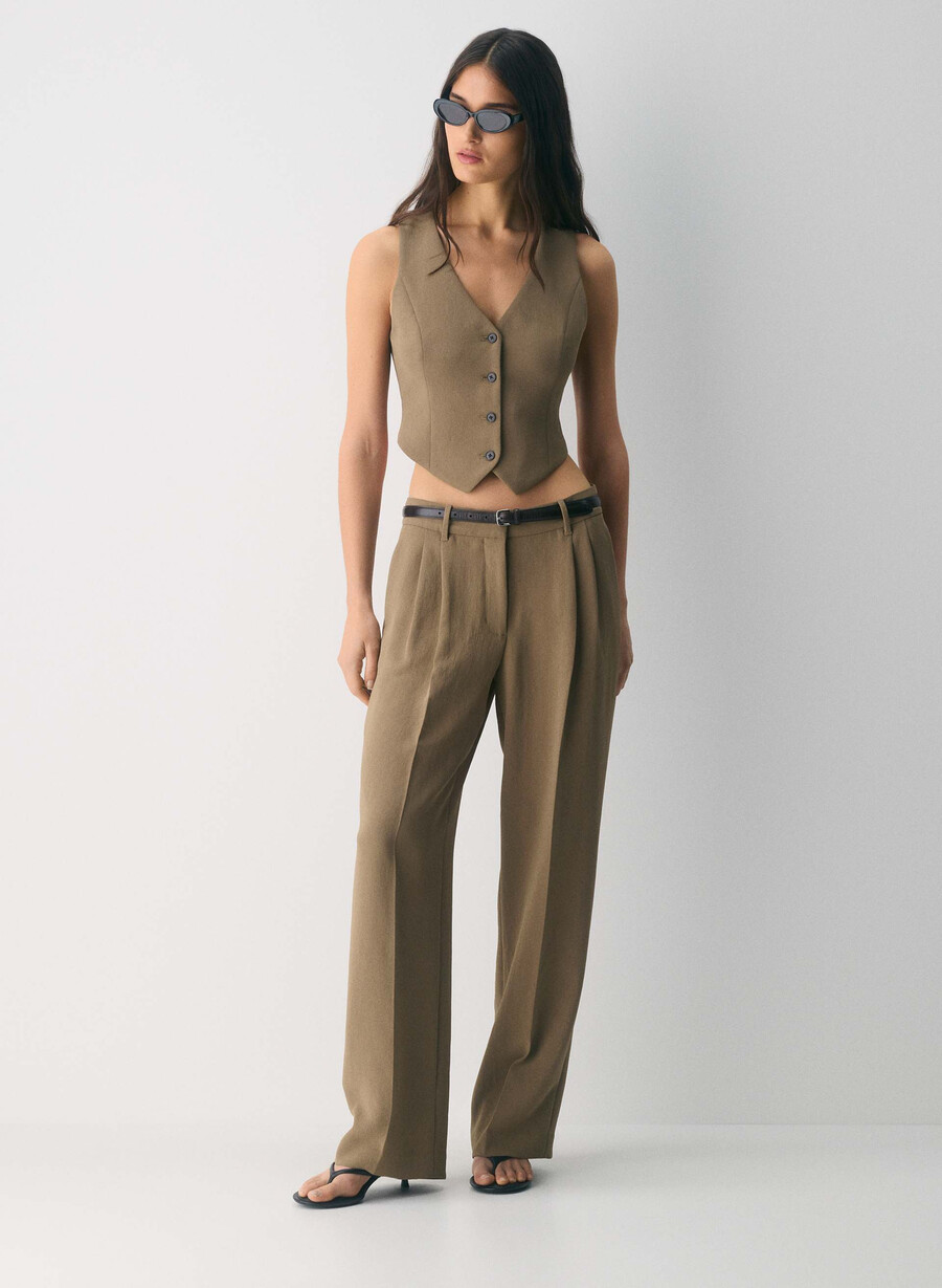 pacino vest - crepette folio brown