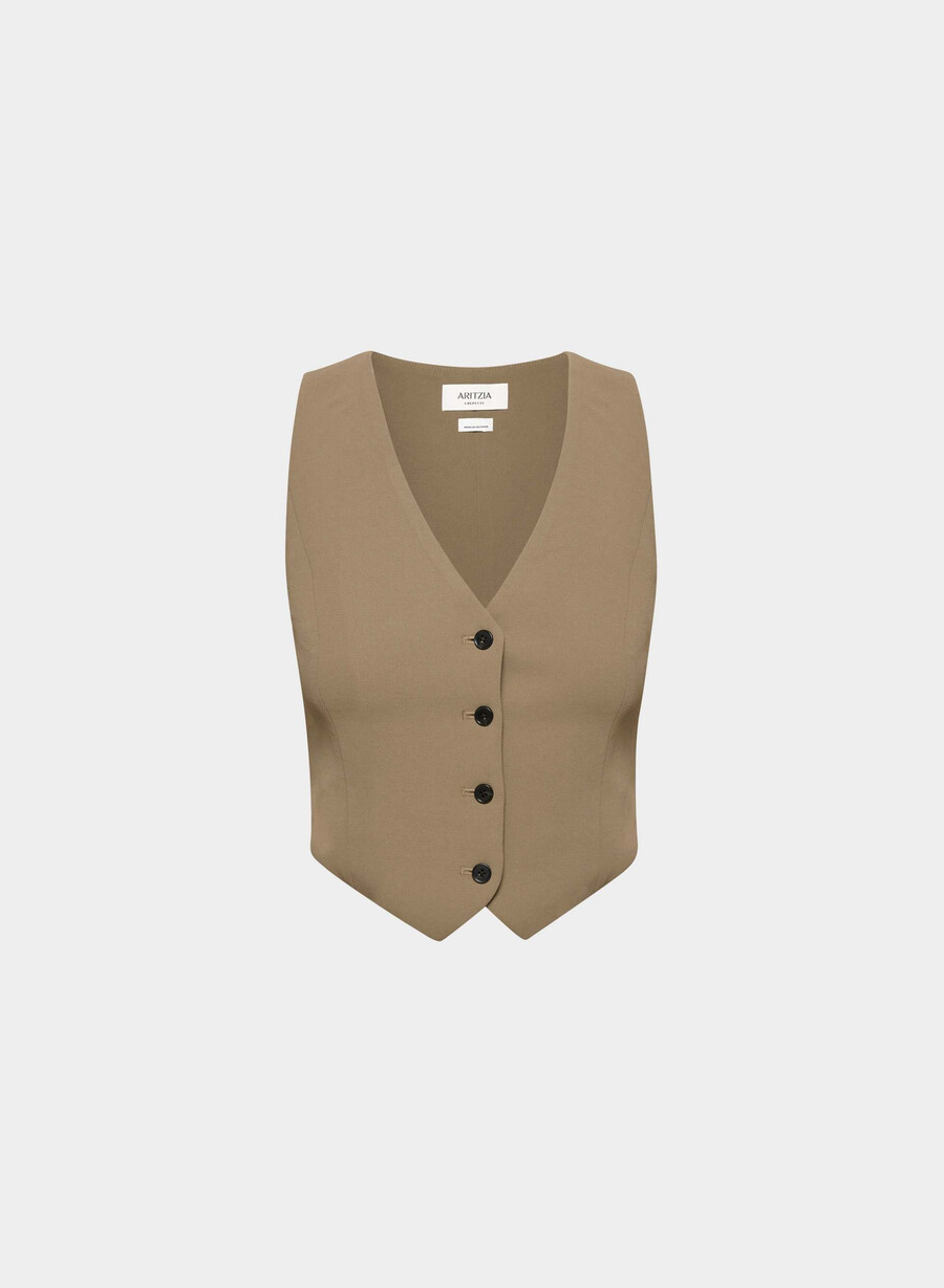 pacino vest - crepette folio brown